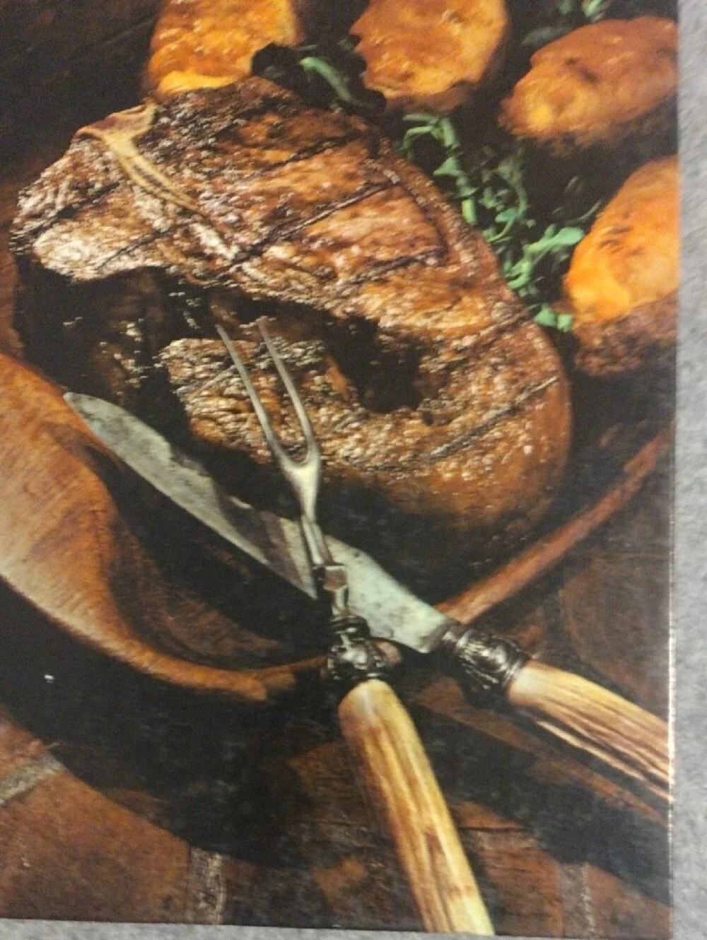 Classic Brown Steak & Roast Hardcover Kitchen Cookbook -american Cooking
